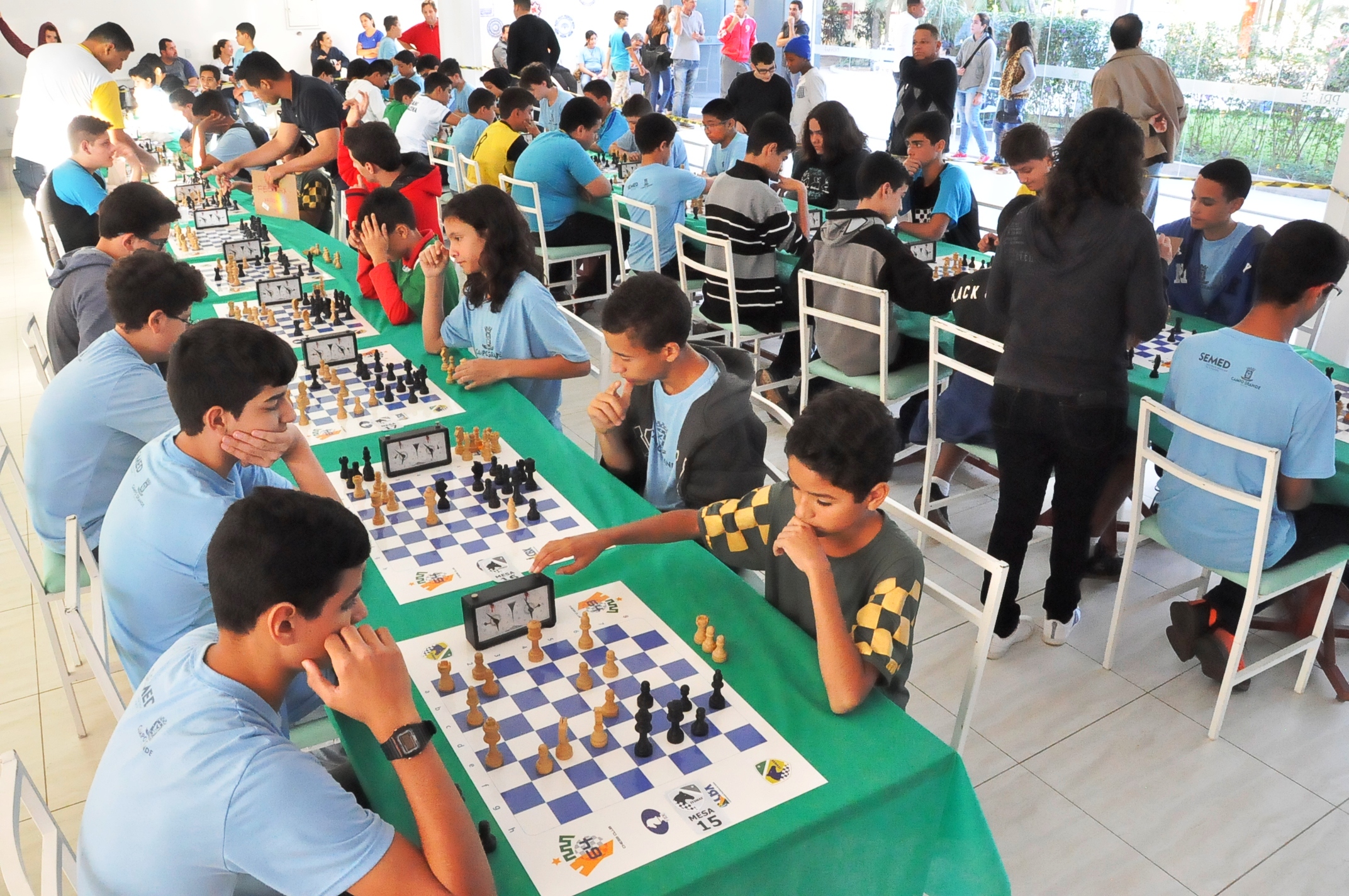 Etapa do Estadual de Xadrez Escolar reúne 184 jogadores na fronteira