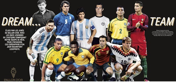 France Football anuncia Bola de Ouro Dream Team 