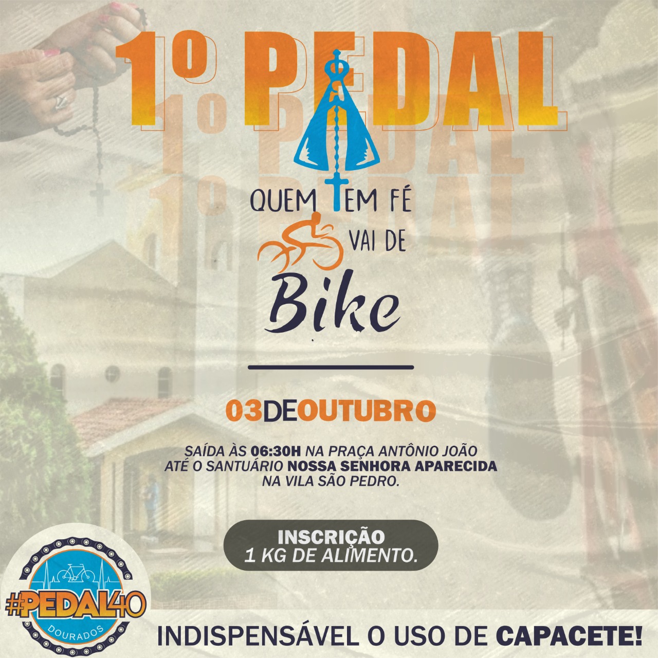 Em Dourados, ciclistas querem unir atividade física e devoção
