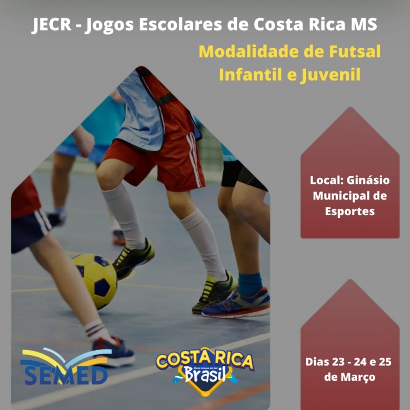  Costa Rica realiza Jogos Escolares de 23 a 25 de março