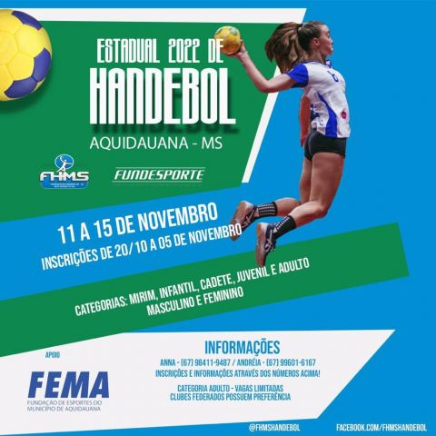 Campeonato de Handebol começa nesse final de semana, em Aquidauana