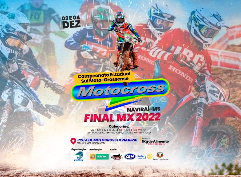 Campeonato Estadual de Motocross acontecerá em Naviraí
