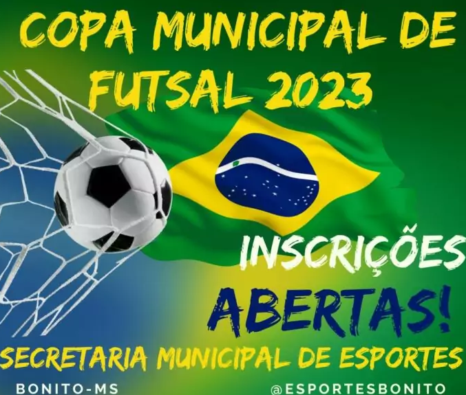 Prefeitura de Bonito abre inscrições Copa Municipal de Futsal 2023