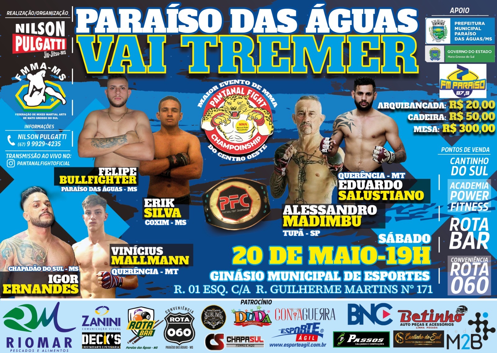 Pantanal fight Championship MMA em Paraíso das Águas