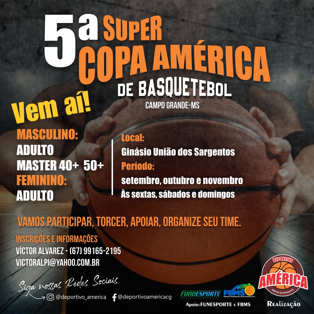 5° Super Copa América de Basquetebol será realizada em setembro