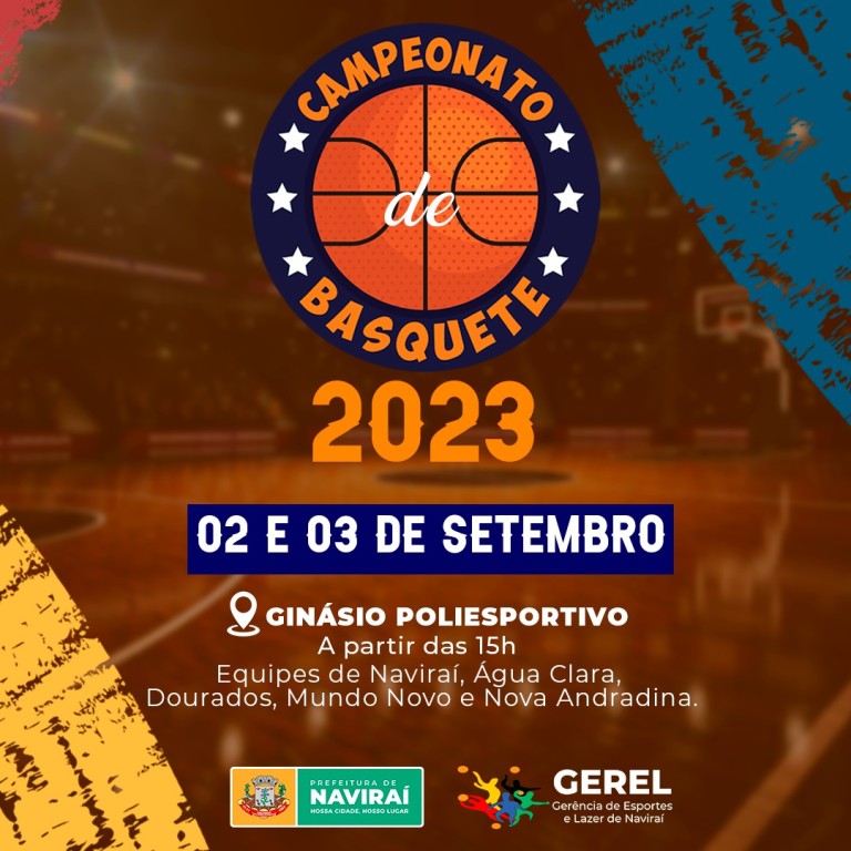 Naviraí terá Campeonato de Basquete com equipes locais em setembro