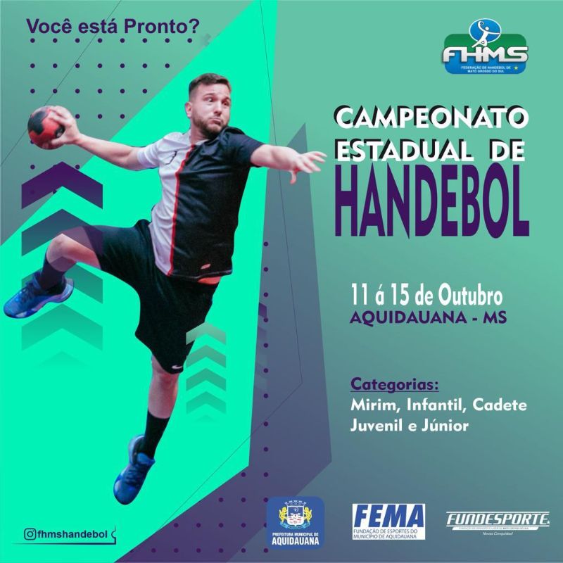 Aquidauana sediará Campeonato Estadual de Handebol dia 11/10