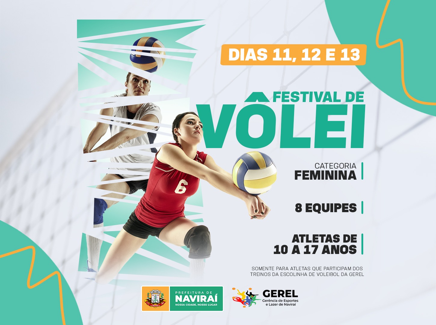 Naviraí inicia o 1º Festival de Vôlei Feminino das Escolinhas GEREL