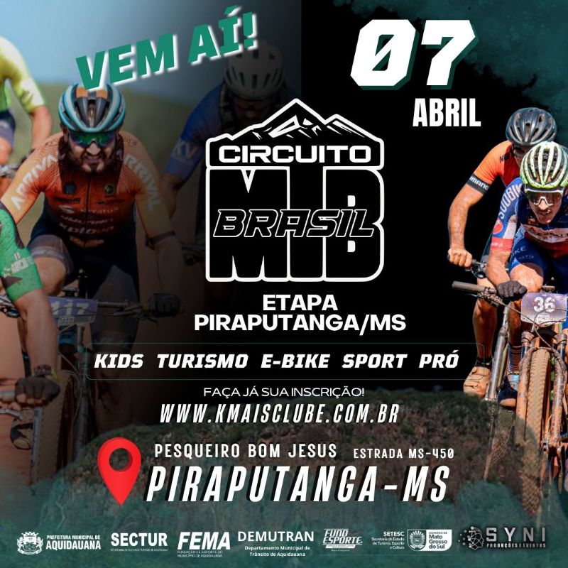 Aquidauana vai sediar Circuito MTB Brasil de Mountain Bike