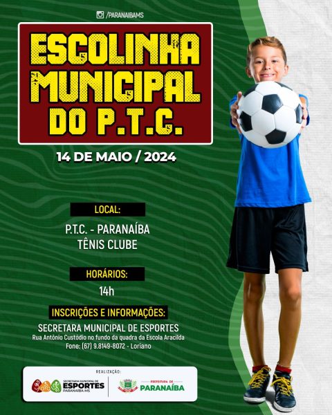 Prefeitura anuncia retorno da Escolinha Municipal de Futebol