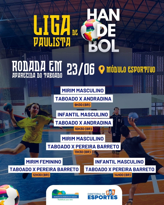 Aparecida do Taboado recebe a rodada da Liga Paulista de Handebol
