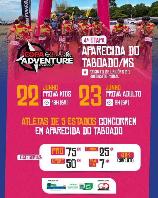 Aparecida do Taboado sediará a Copa ED Adventure Mountain Bike