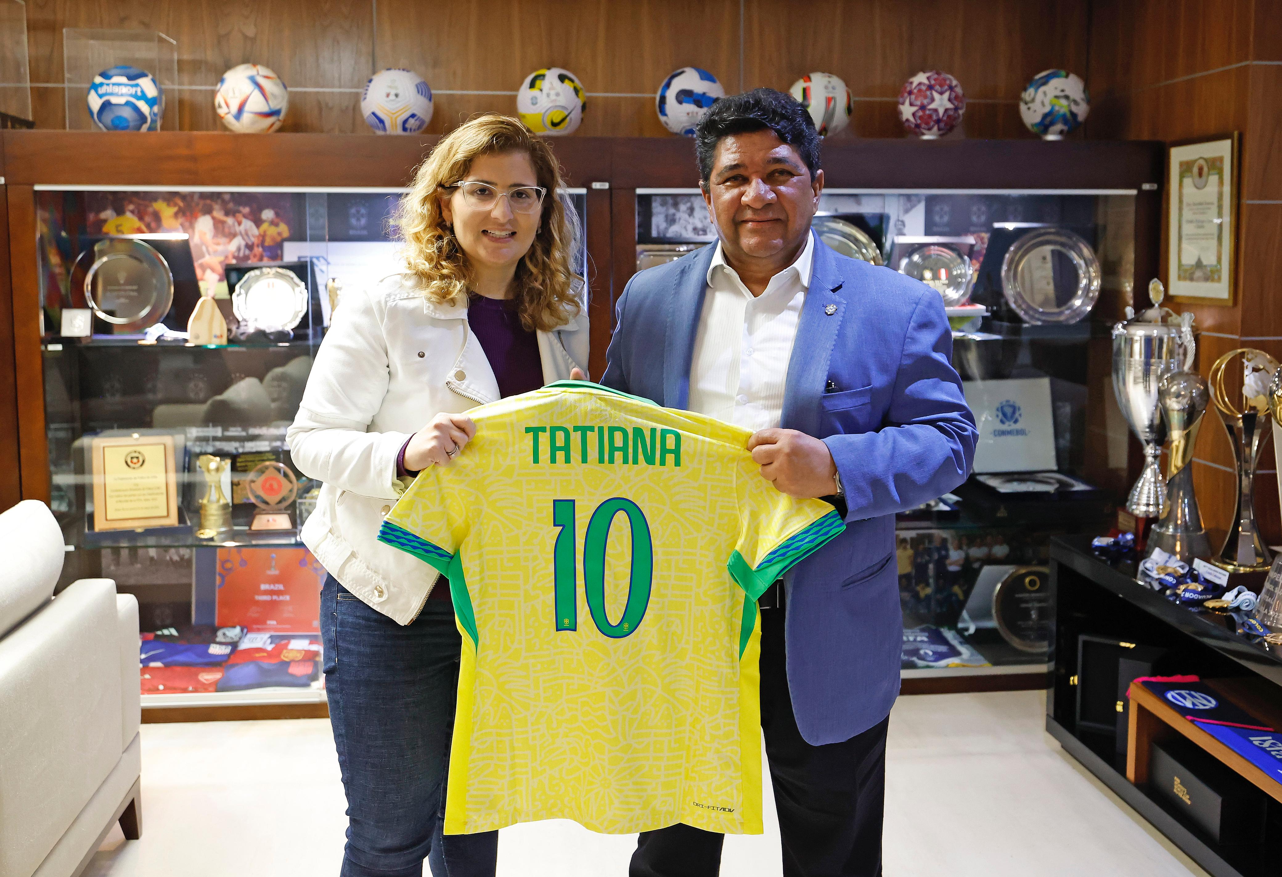 Ednaldo Rodrigues recebe visita da vice-presidente do Náutico
