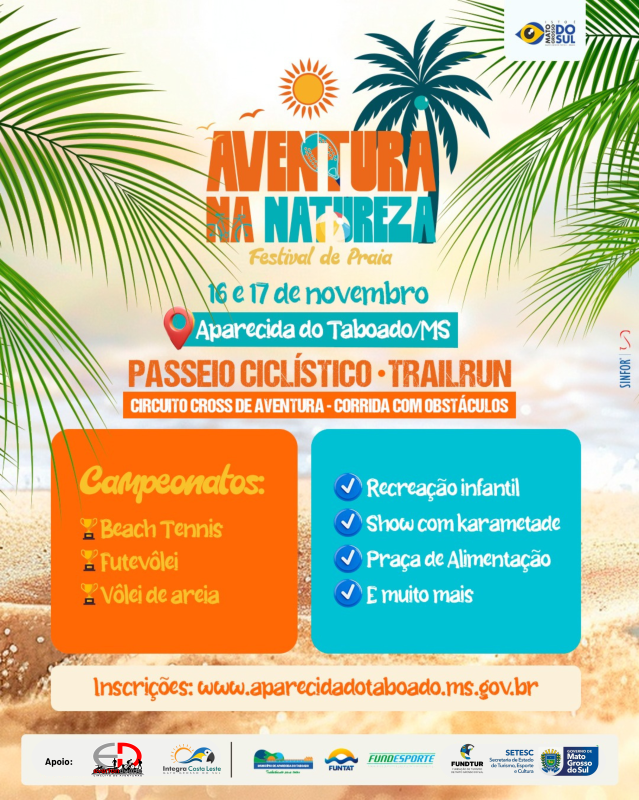 Festival de Praia: atrações esportivas acontece em Aparecida do Taboado