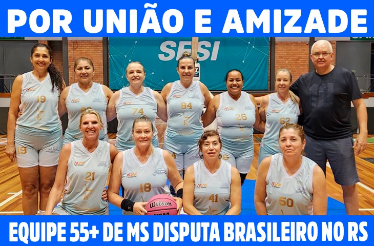 Máster de Basquete: Equipe 55+ de MS entra em quadra por união e amizade 