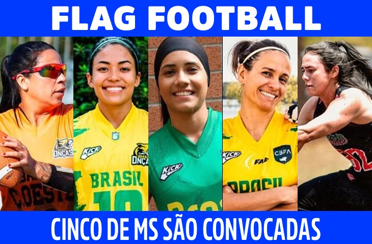Cinco atletas de MS são convocadas para a Seleção Brasileira de Flag Football