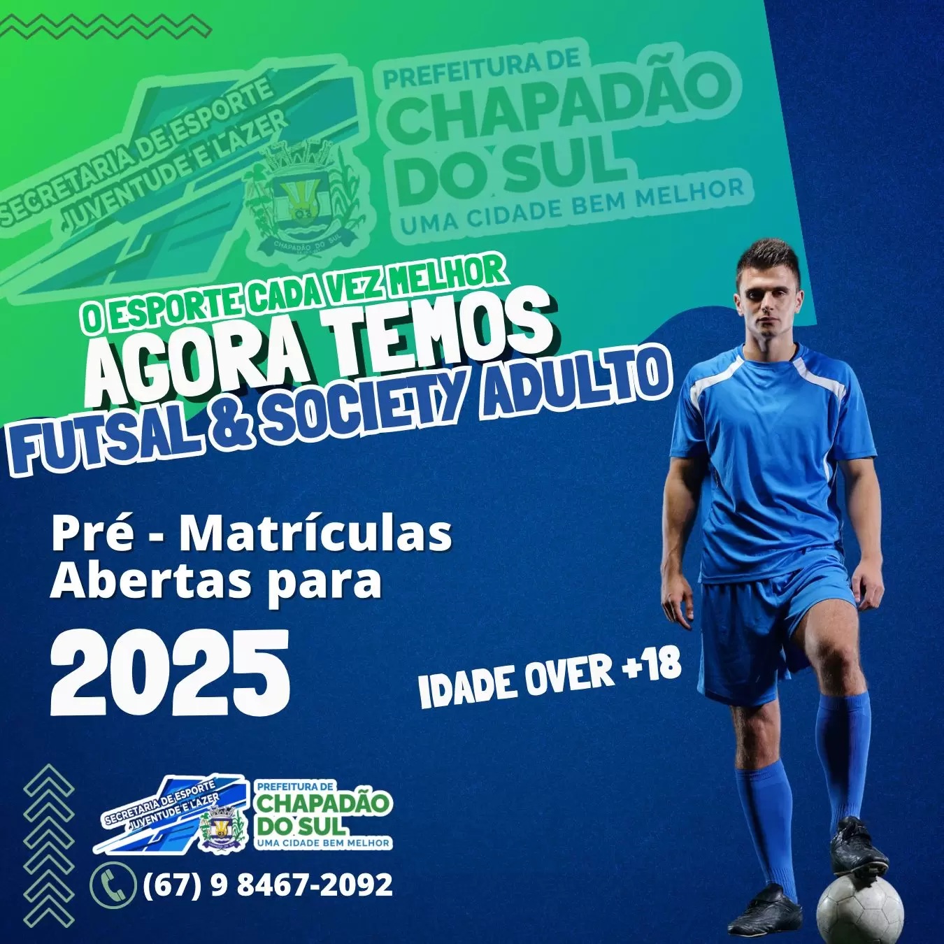 Prefeitura oferece mais esportes com treinos de futsal e futebol para adultos