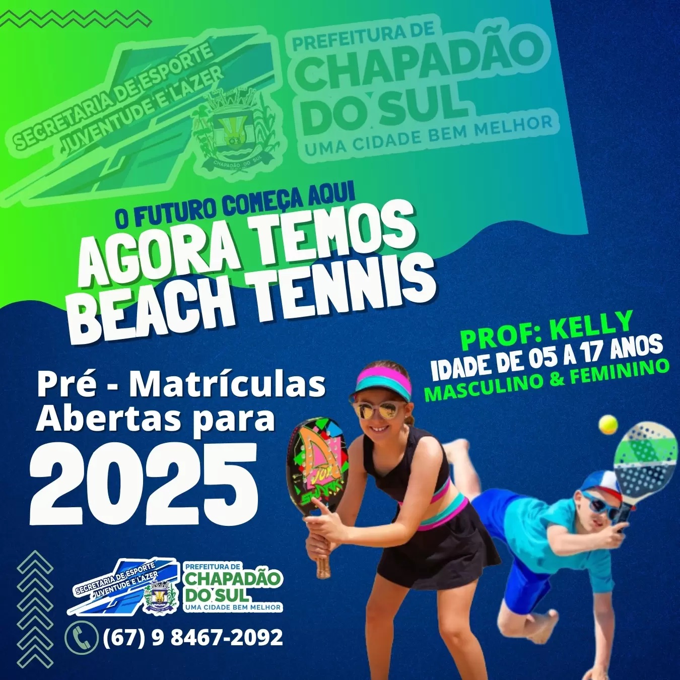 Secretaria Esporte oferece Beach tennis nas escolinhas para 2025