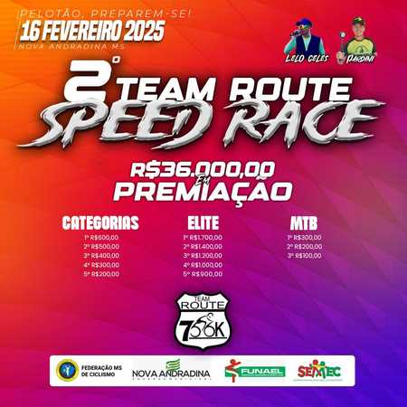 Nova Andradina recebe segunda etapa do Team Route Speed Race