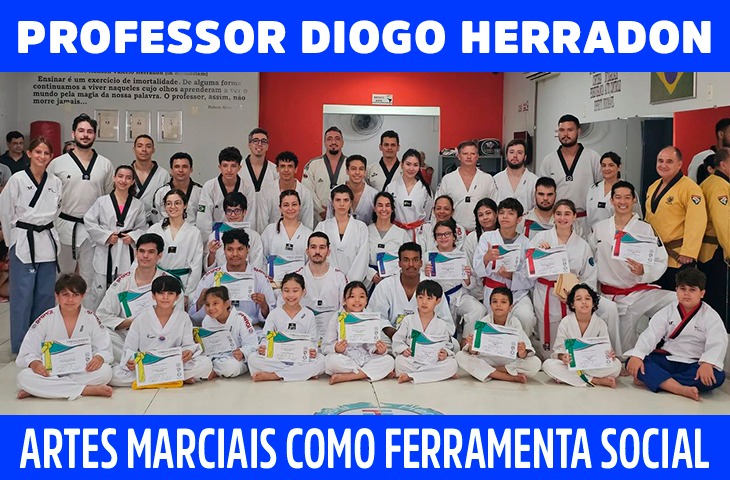 Professor Diogo Herradon leva artes marciais como ferramenta social
