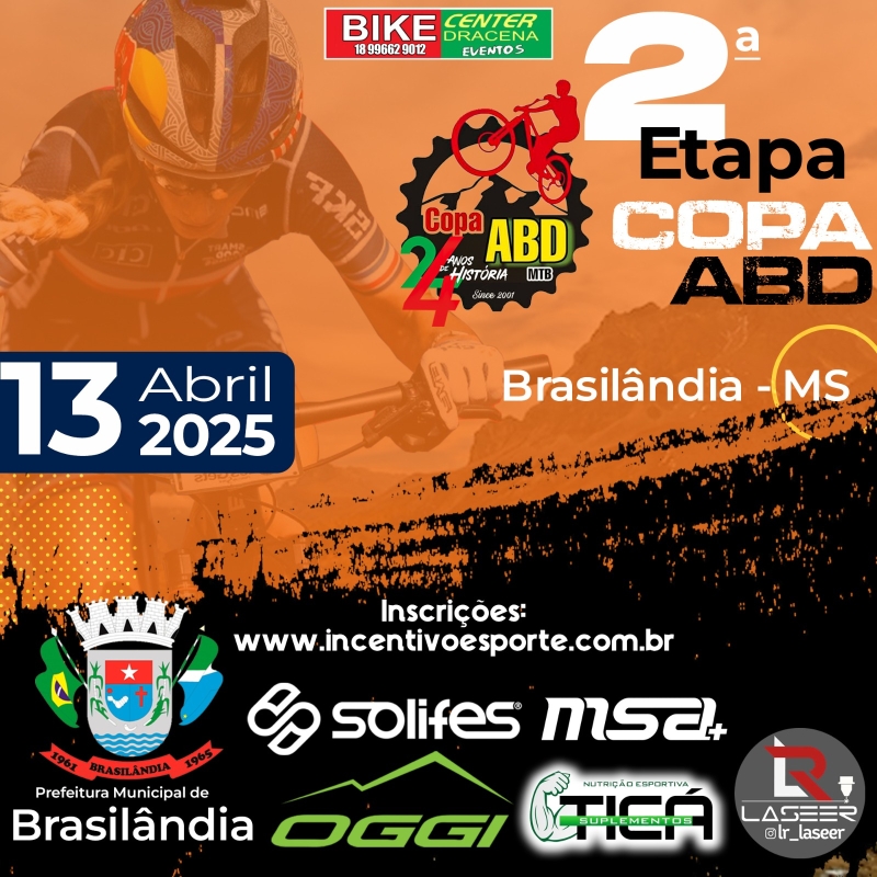 Brasilândia receberá 2ª Etapa da Copa ABD MTB em abril