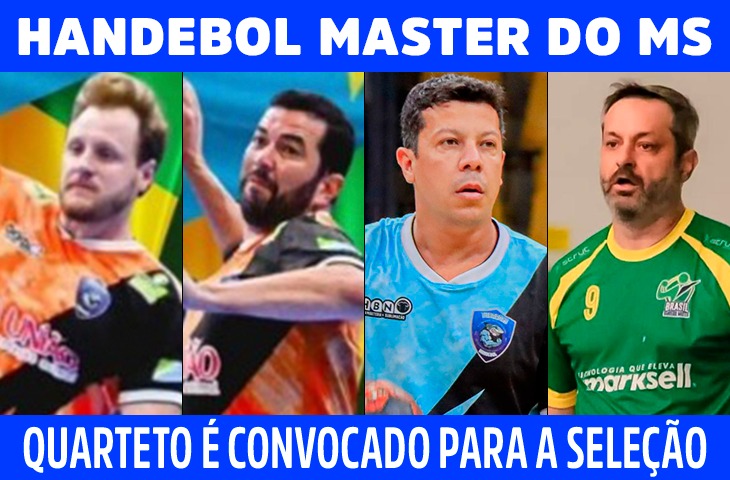 Atletas do Tubarões Handebol são convocados para a Seleção Brasileira de Handebol Master