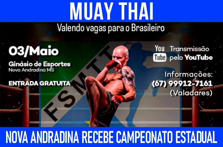 Nova Andradina recebe Campeonato Estadual de Muay Thai