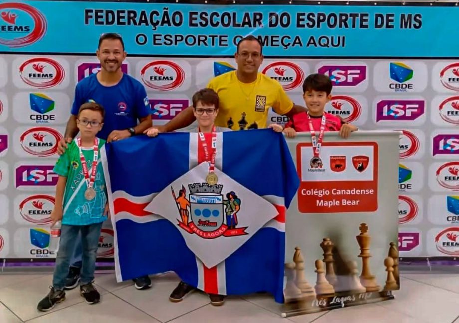 Equipe de Três Lagoas conquista 8 medalhas no Circuito Estadual de Xadrez