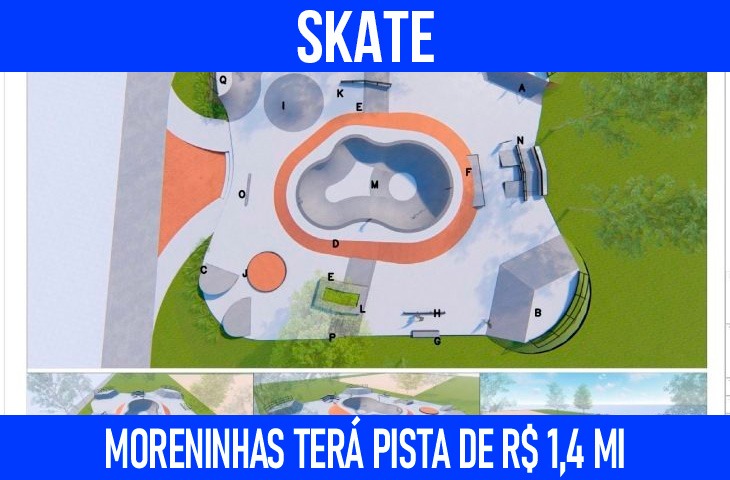 Nova pista de skate será construída nas Moreninhas com investimento de R$ 1,47 milhão