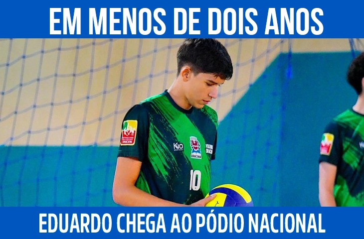 Em menos de dois anos, Eduardo chega ao pódio nacional
