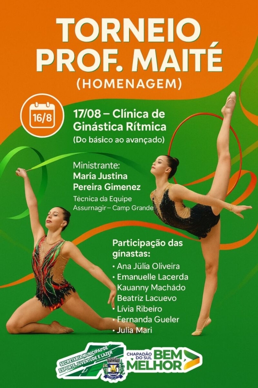 Chapadão do Sul recebe Torneio Prof. Maitê e Clínica de Ginástica Rítmica