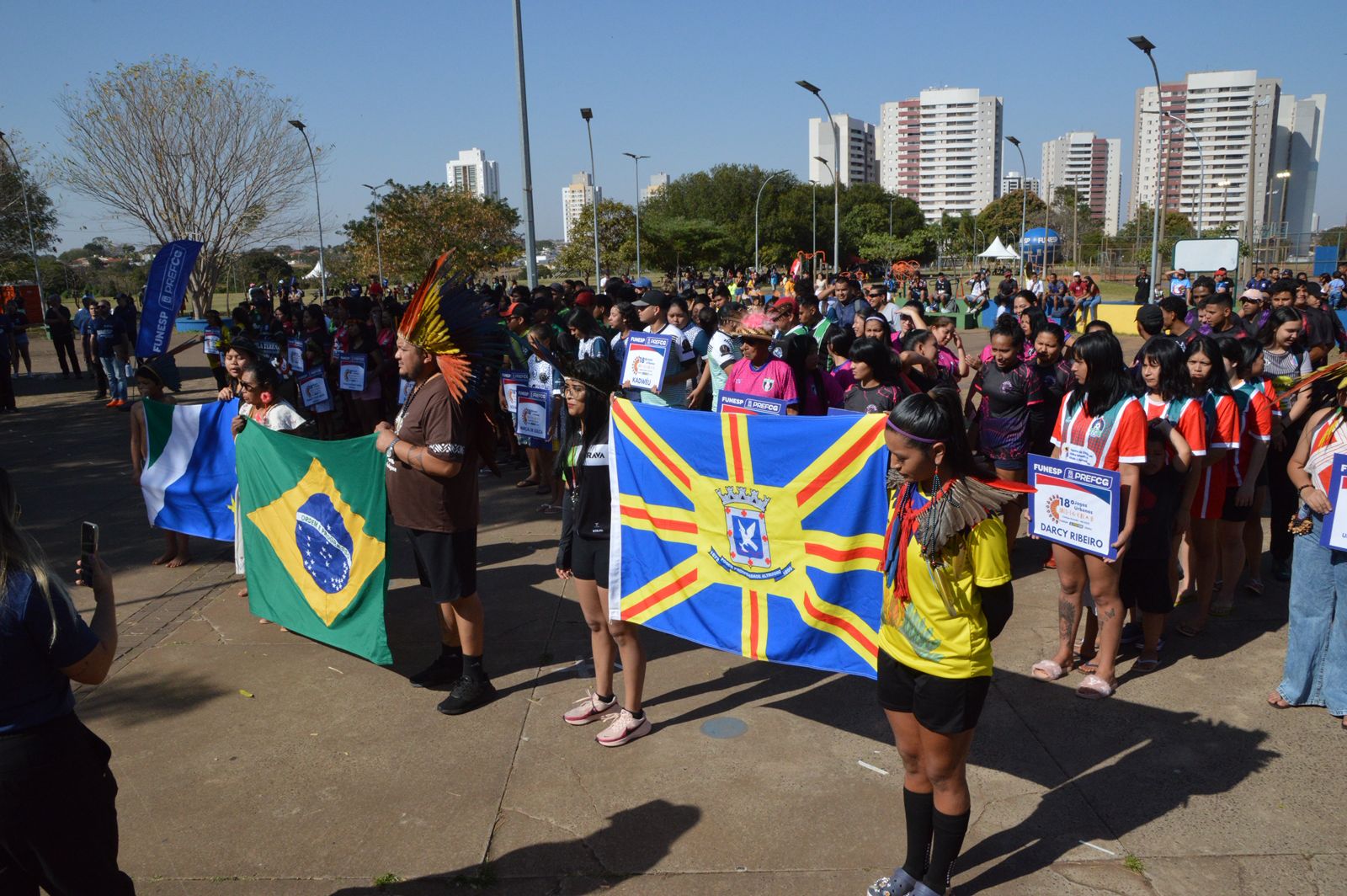 Abertura dos Jogos Urbanos Indígenas de CG celebra união entre os povos