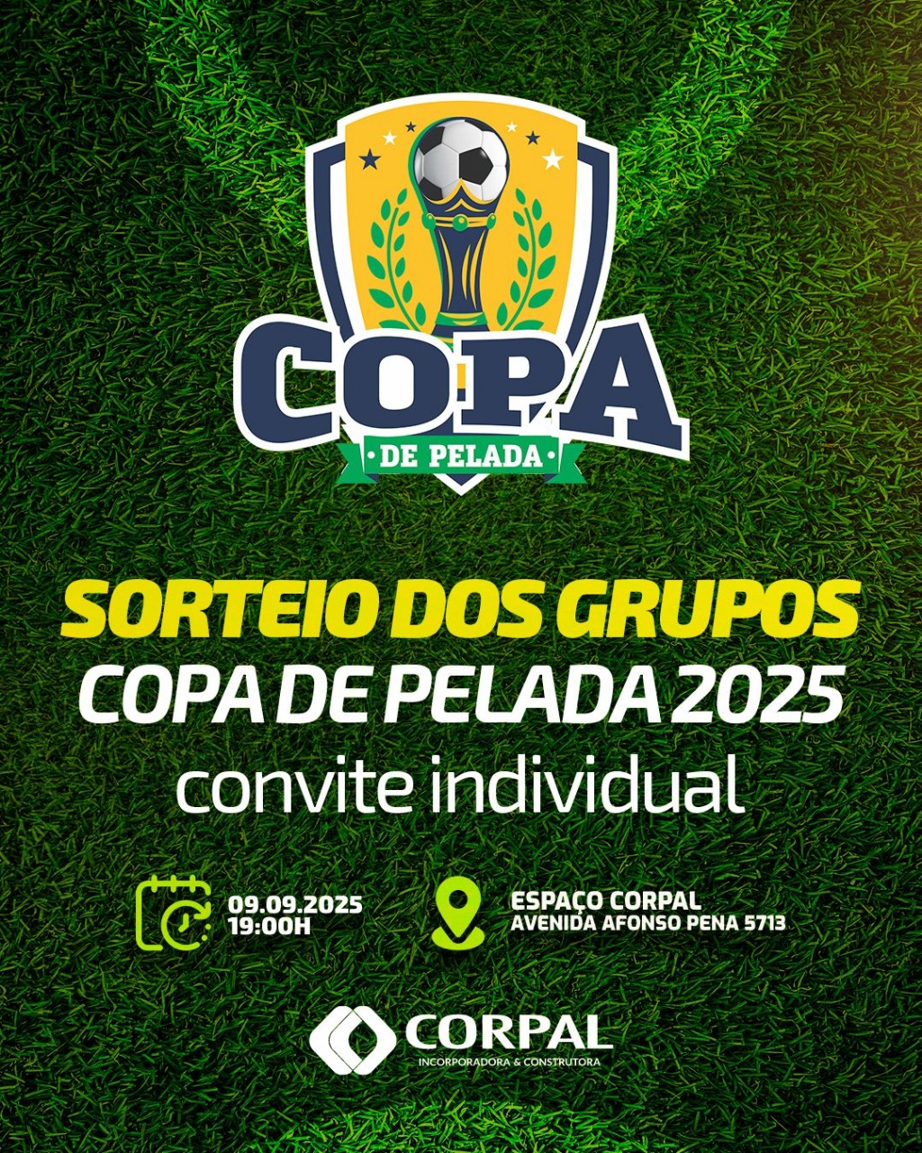Corpal realiza sorteio da Copa de Pelada 2025 e fortalece tradição do futebol