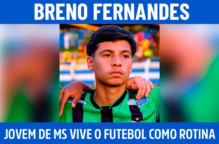 Breno Fernandes, 14 anos, vive o futebol como parte da rotina desde a infância