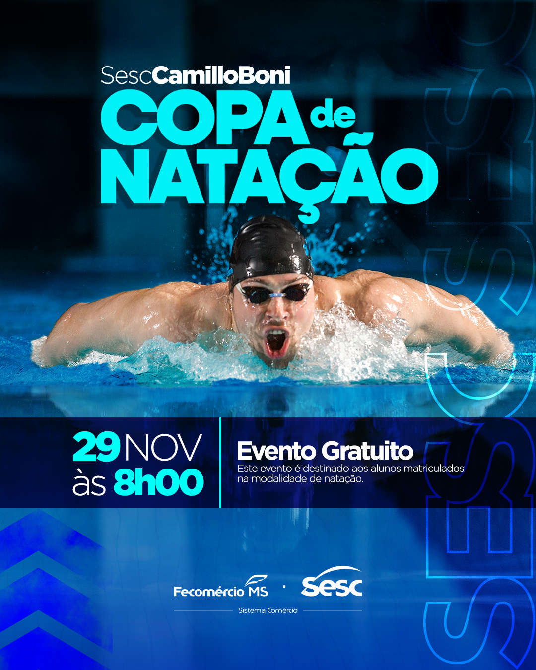 Sesc Camillo Boni realiza a primeira Copa Sesc de Natação