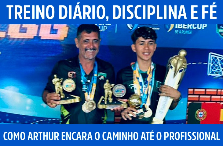 Treino diário, disciplina e fé: como Arthur Felipe encara o caminho para se tornar profissional