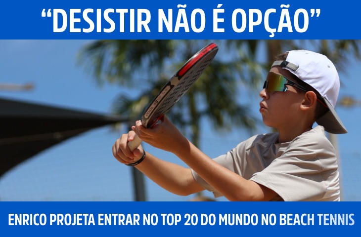 “Desistir não é opção”: Enrico Beda projeta entrar no top 20 do mundo no beach tennis