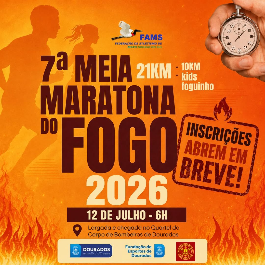 7ª Meia Maratona do Fogo será realizada em julho em Dourados