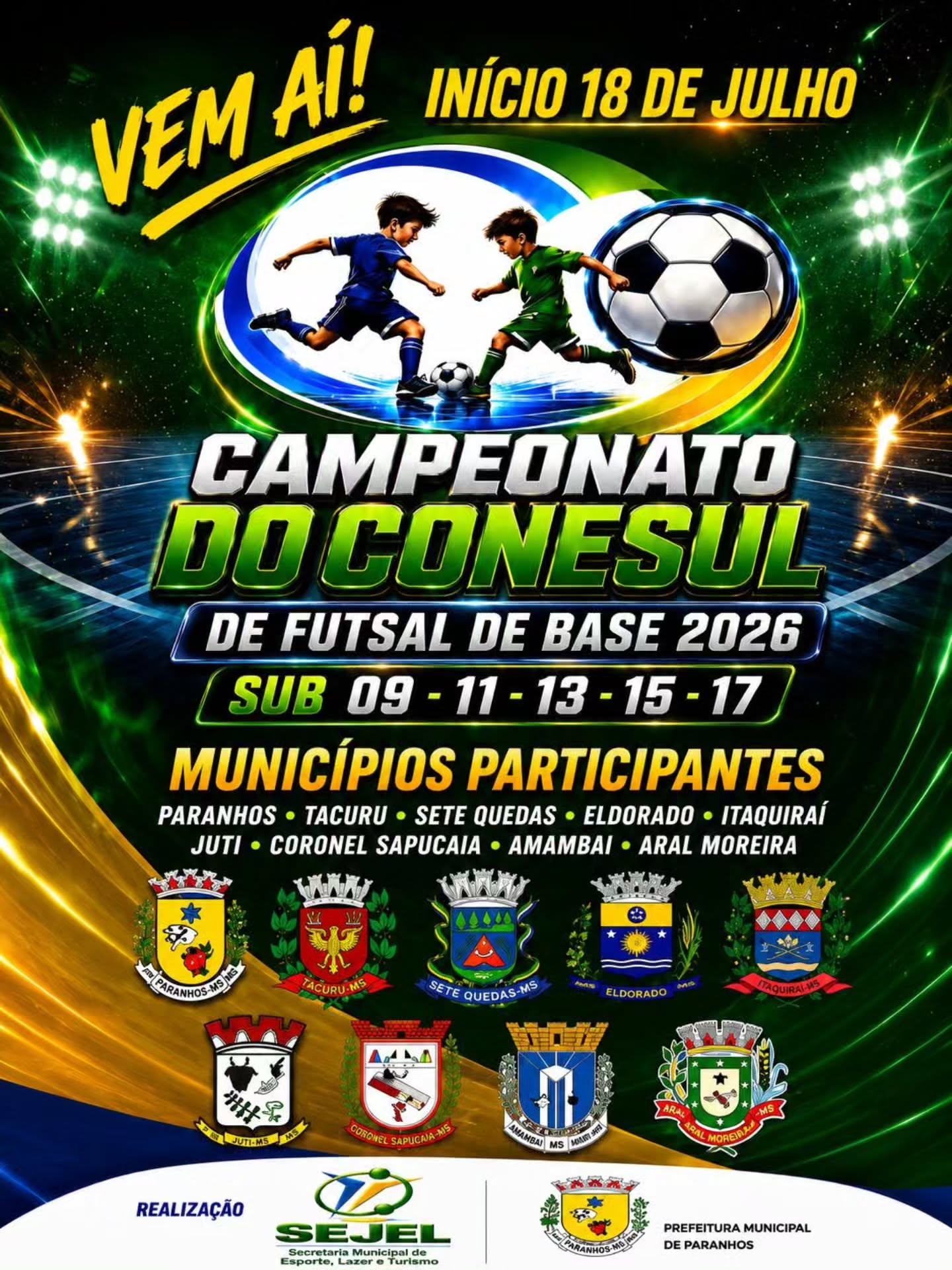 Prefeitura de Paranhos realiza competição para fortalecer o esporte de base