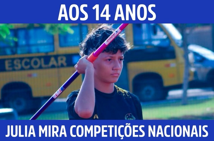 Aos 14 anos, Julia Eduarda mira competições nacionais após evolução no lançamento de dardo