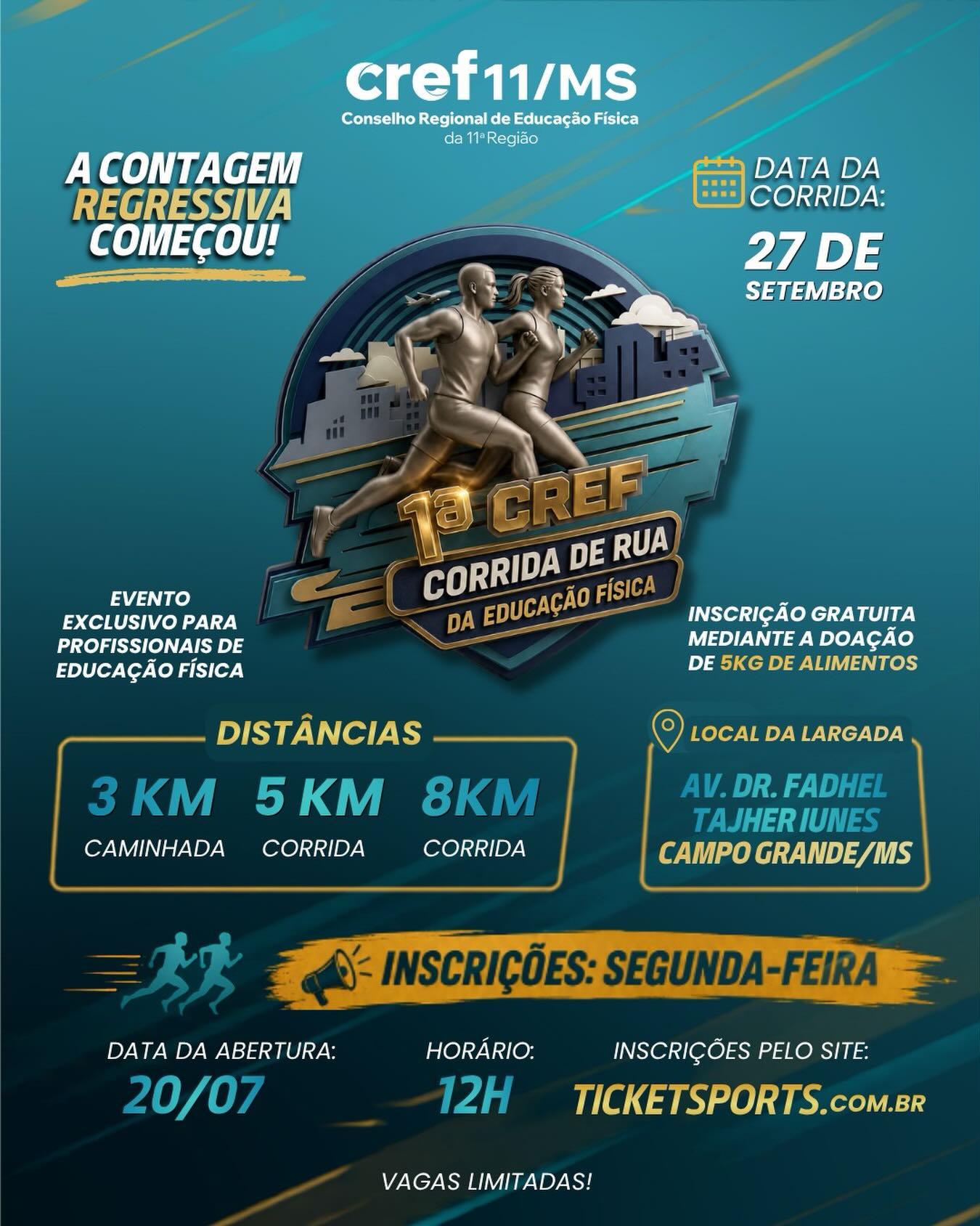 1ª Corrida de Rua da Educação Física reú...