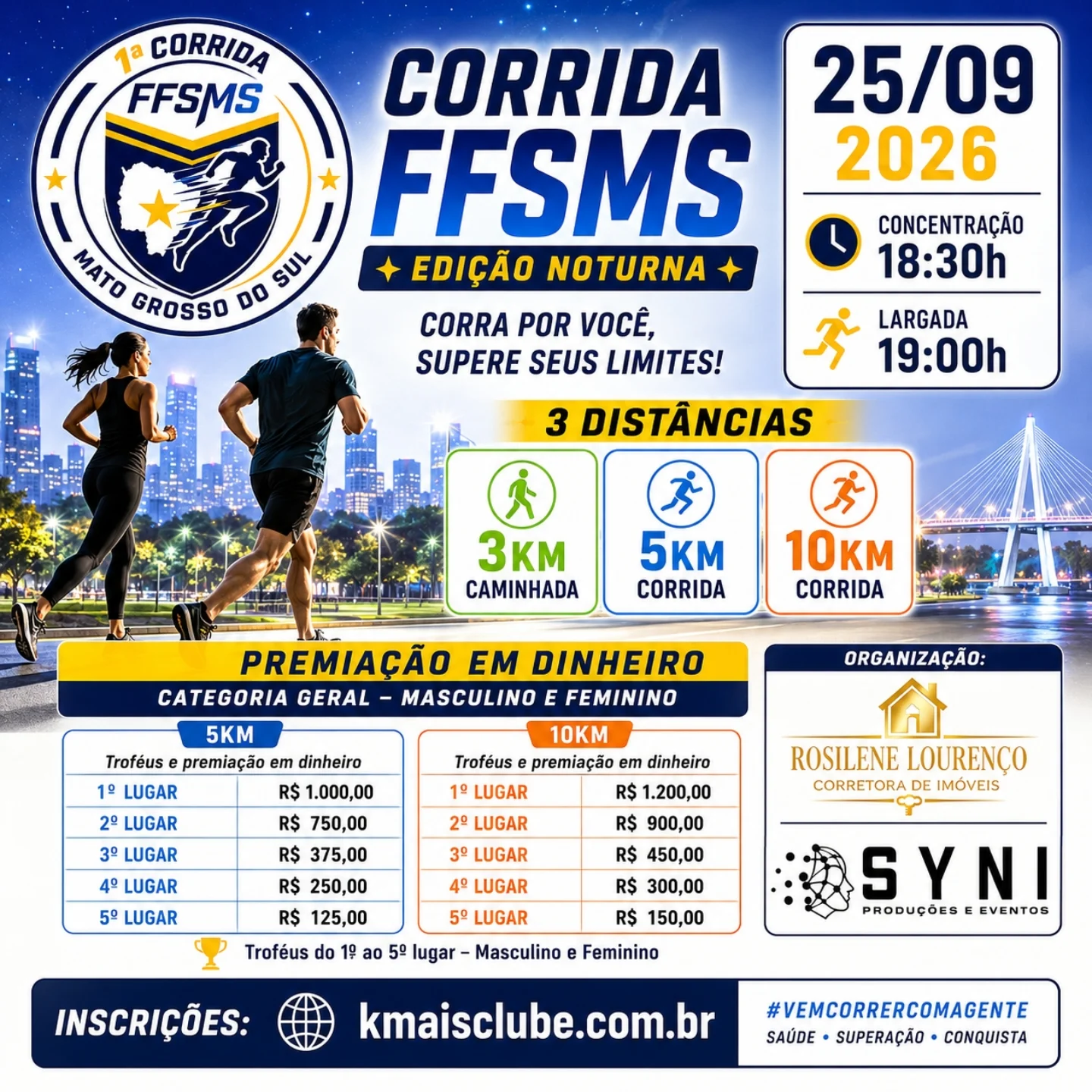 Corrida FFSMS terá edição noturna com pe...
