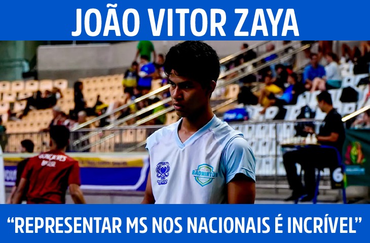 “Representar MS nos nacionais é incrível”, afirma João Vitor, atleta de badminton