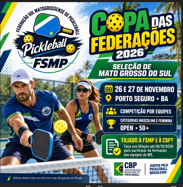 PICKLEBALL DE MATO GROSSO DO SUL: É HORA...